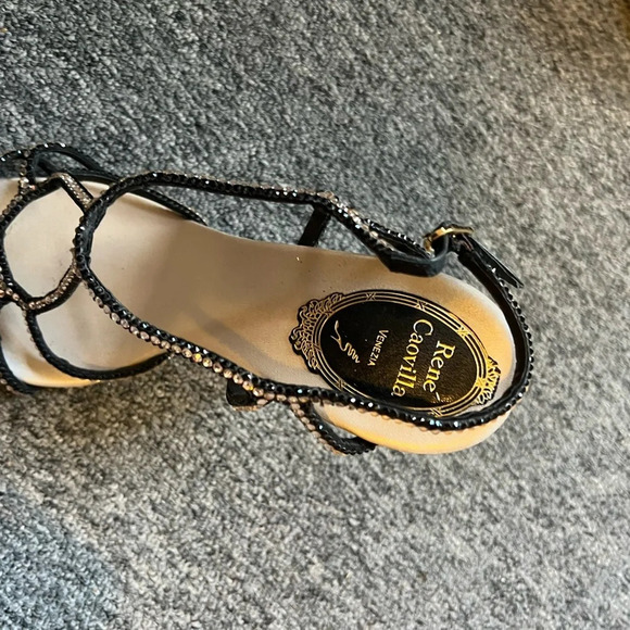 Rene Caovilla
Crystal-Studded Satin T-Strap Sandal, size 37 - Picture 11 of 13